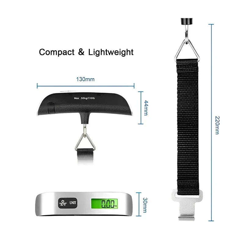 50Kg/110Lb Portable Digital Luggage Weight Scale