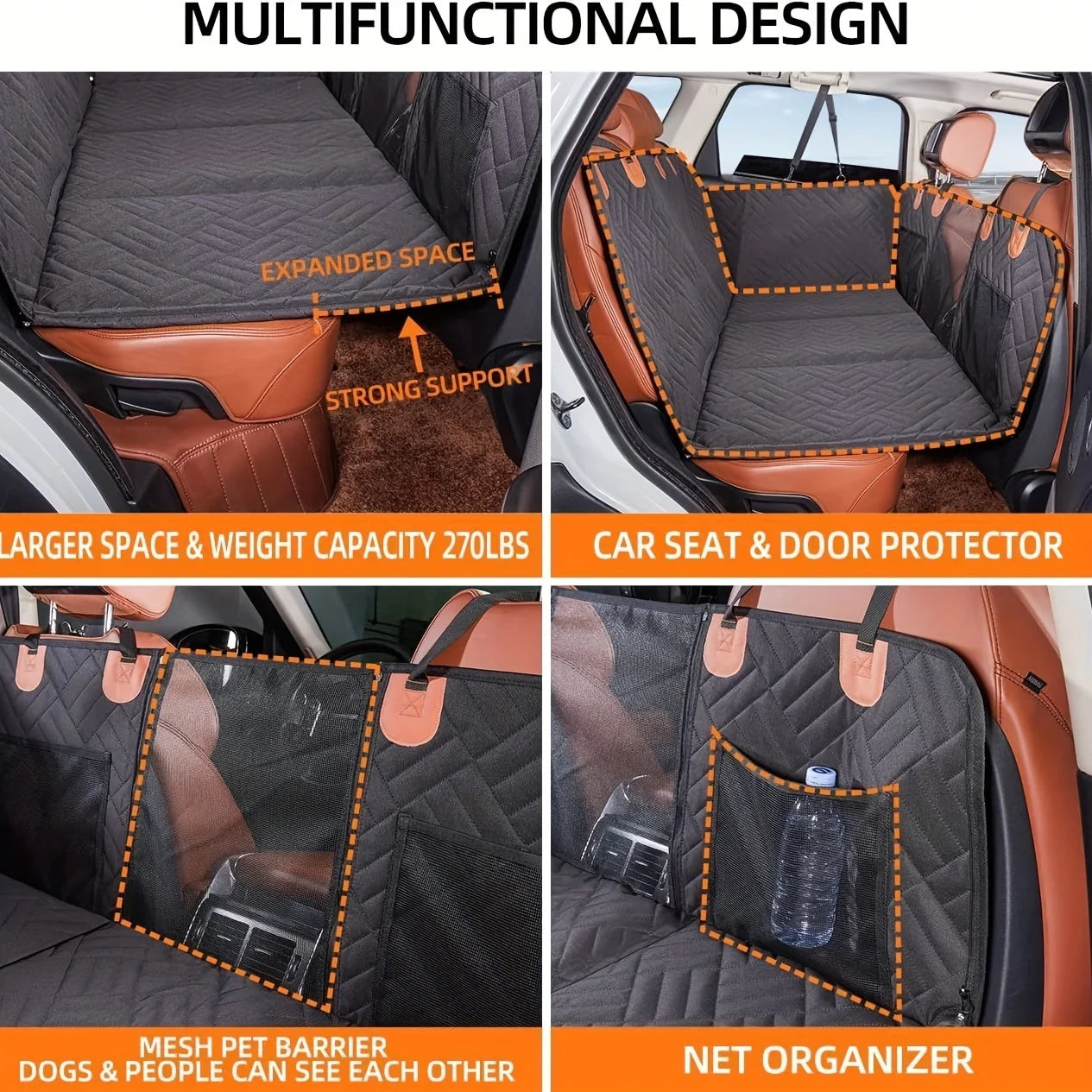 Seat Car Cover for Pets ( Waterproof, Scratch Proof and Nonslip )