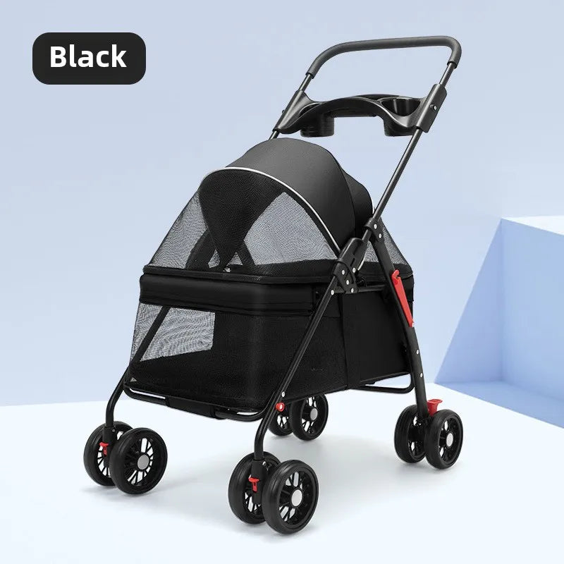 Pet Stroller ( Light and Foldable - Suitable For Outdoor Travel )