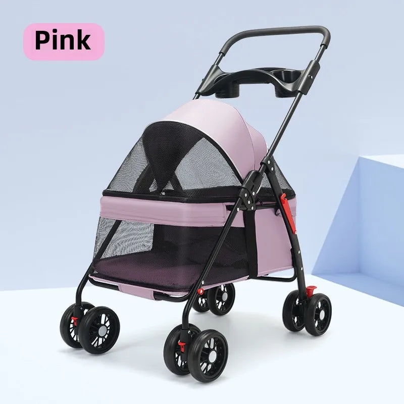 Pet Stroller ( Light and Foldable - Suitable For Outdoor Travel )
