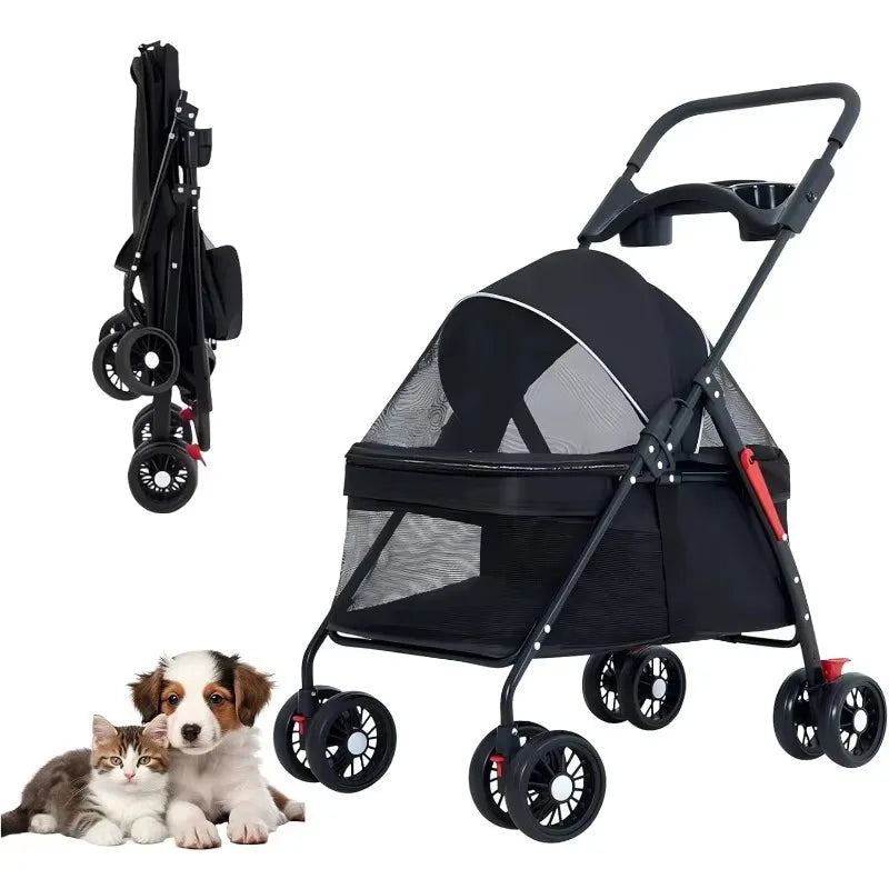 Pet Stroller ( Light and Foldable - Suitable For Outdoor Travel )