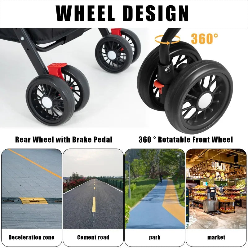 Pet Stroller ( Light and Foldable - Suitable For Outdoor Travel )