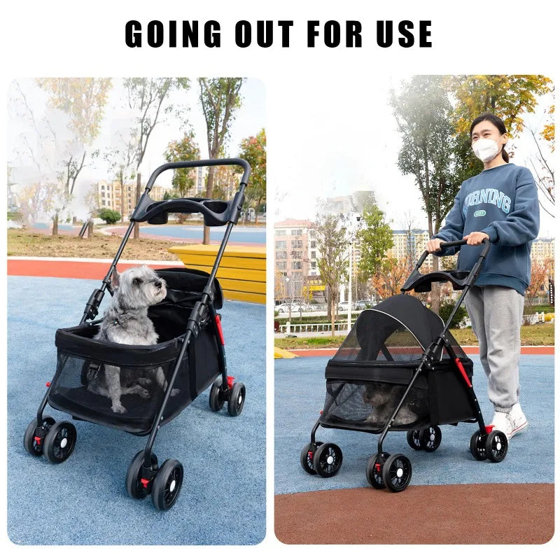 Pet Stroller ( Light and Foldable - Suitable For Outdoor Travel )