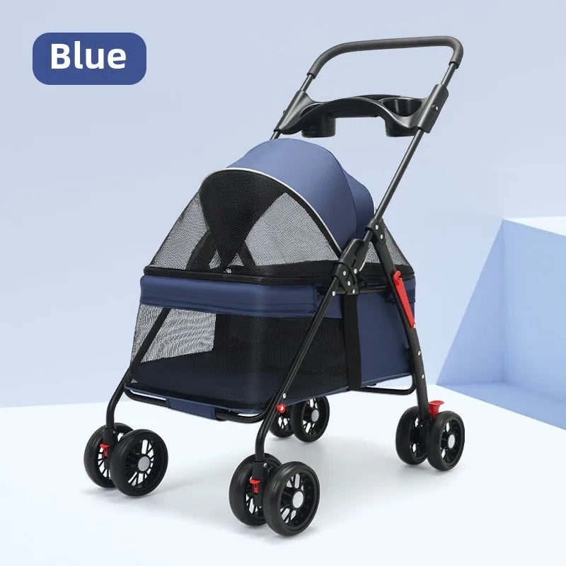 Pet Stroller ( Light and Foldable - Suitable For Outdoor Travel )