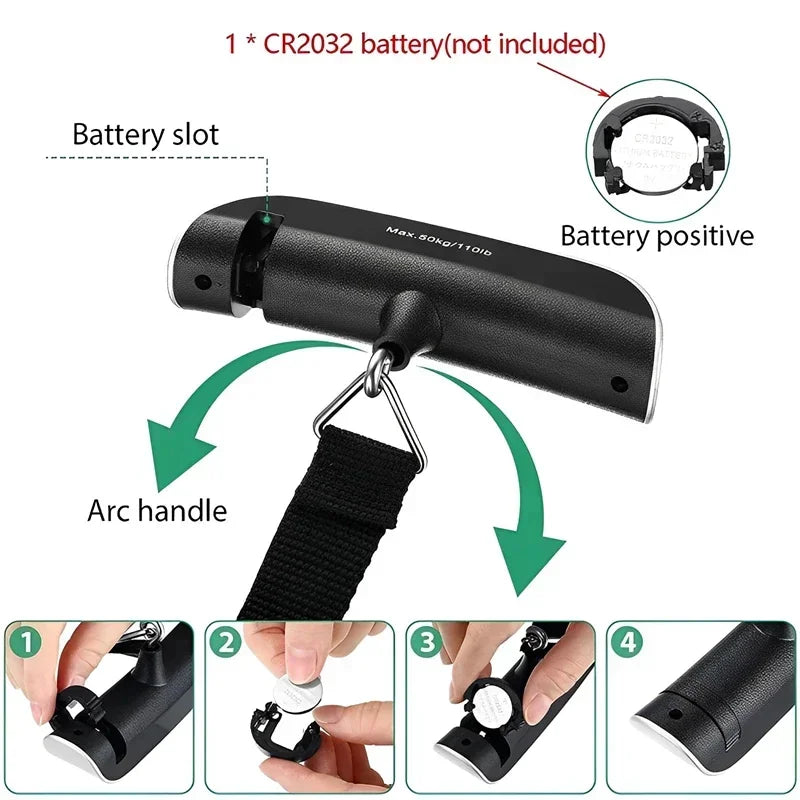 50Kg/110Lb Portable Digital Luggage Weight Scale