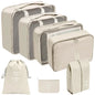 7/8/9/10 Pcs Set Suitcase Packing Cubes Travel Organizer Storage Bags