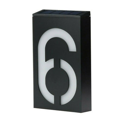 House Number Solar Powered Doorplate 