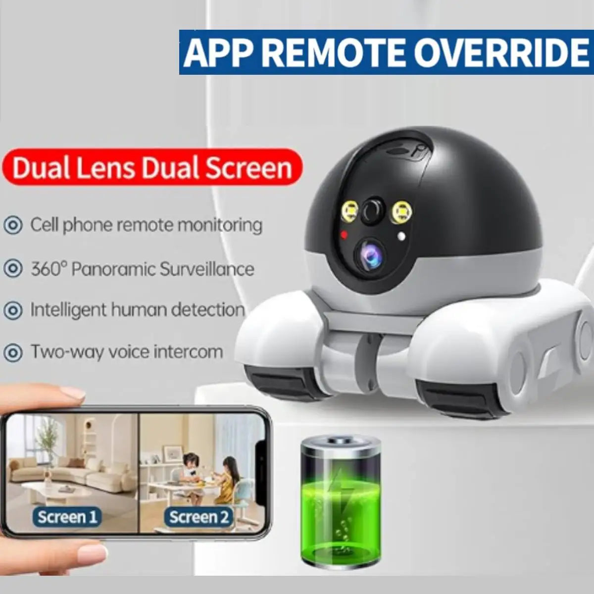 WIFI Robot Home Camera  (Auto Tracking Mobile Surveillance Camera  - Moving Camera)