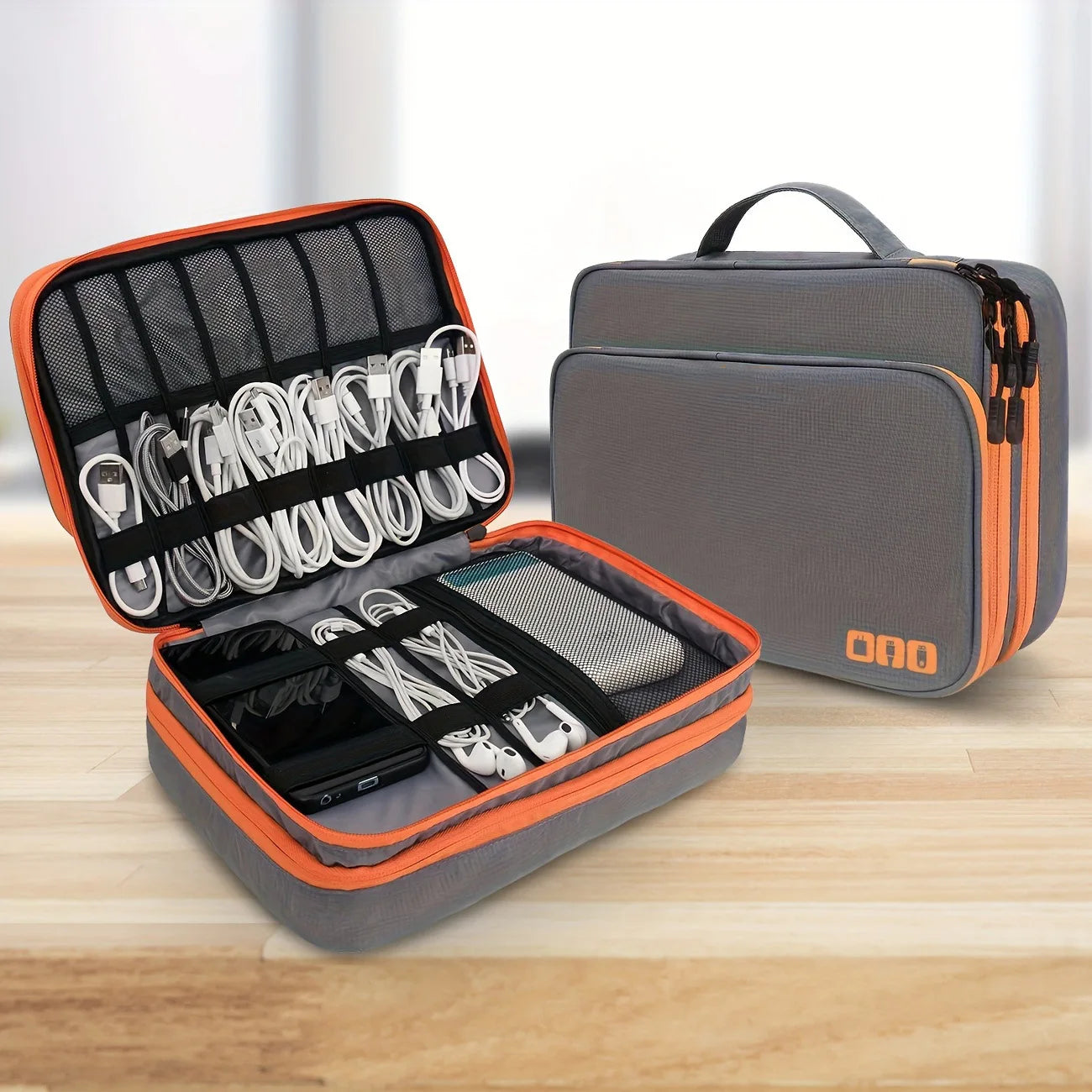 Multi Layer Electronic Accessories Organizer Bag