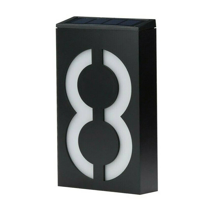 House Number Solar Powered Doorplate 