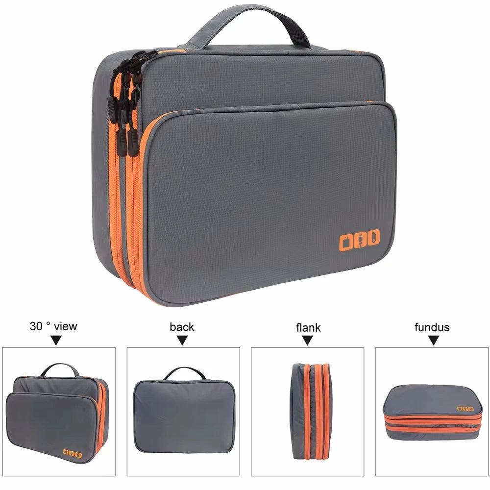 Multi Layer Electronic Accessories Organizer Bag