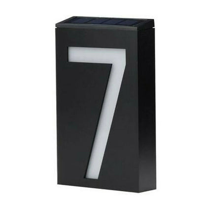 House Number Solar Powered Doorplate 