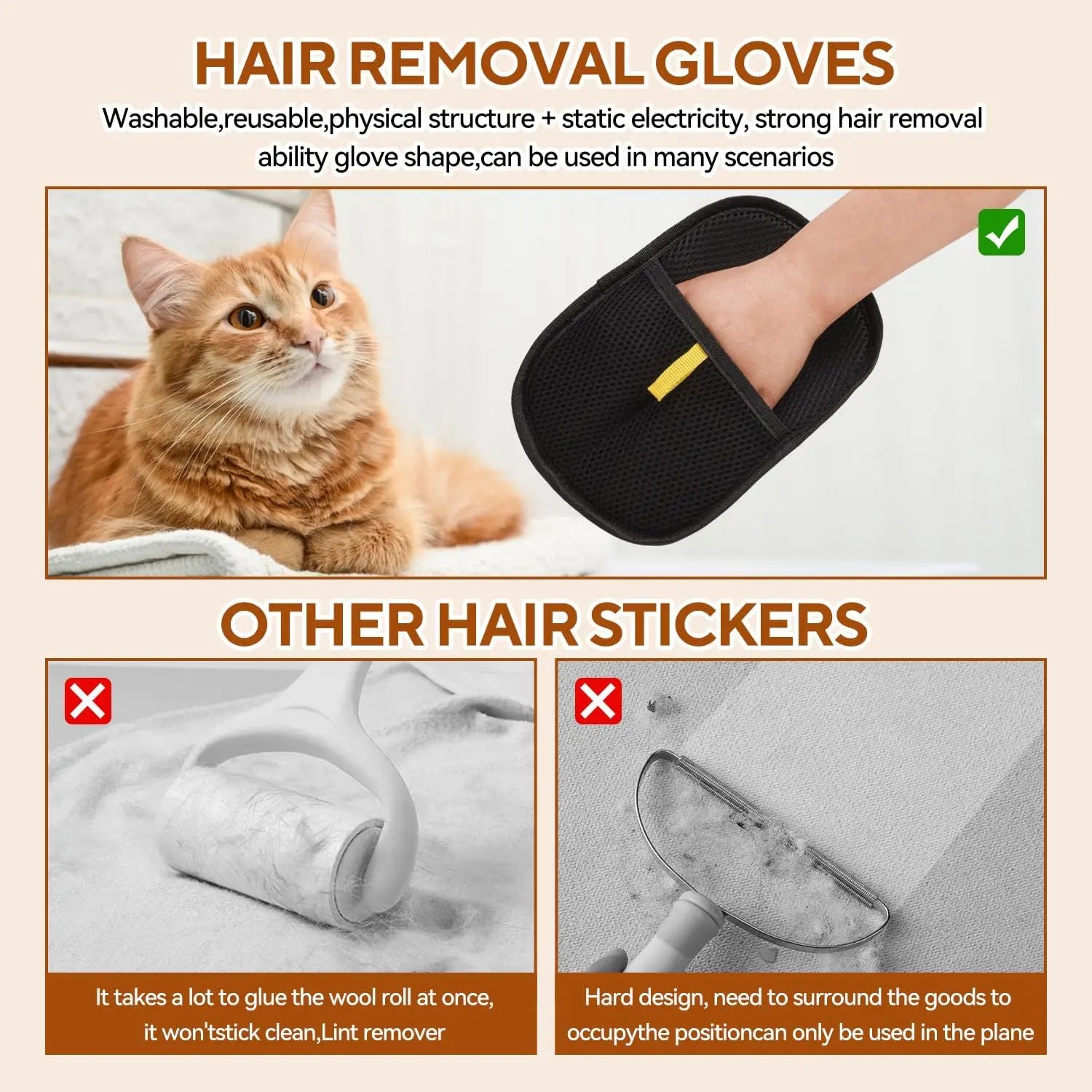 Pet Hair Removal Gloves