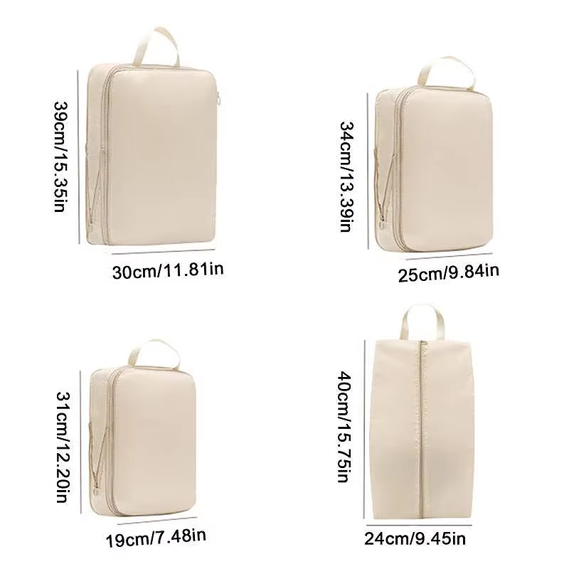 4Pcs/Set Compression Travel Pouch (Luggage Organizer)