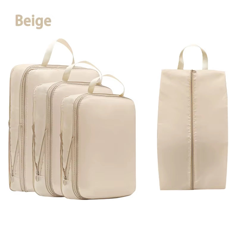 4Pcs/Set Compression Travel Pouch (Luggage Organizer)