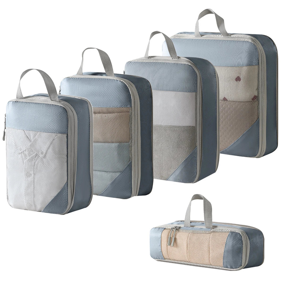 4Pcs/Set Compression Travel Pouch (Luggage Organizer)