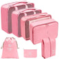 7/8/9/10 Pcs Set Suitcase Packing Cubes Travel Organizer Storage Bags