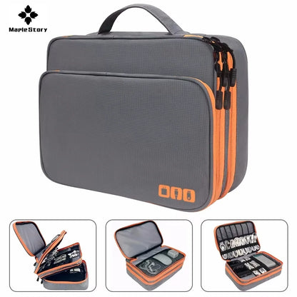 Multi Layer Electronic Accessories Organizer Bag