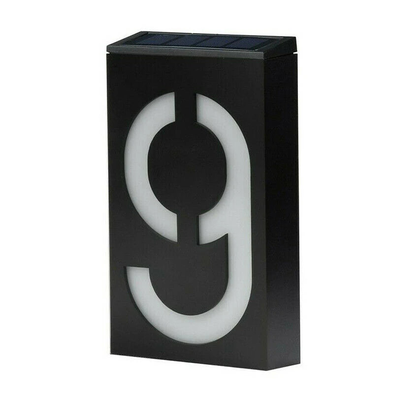 House Number Solar Powered Doorplate 