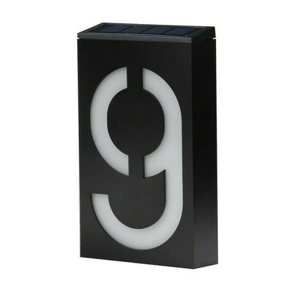 House Number Solar Powered Doorplate 