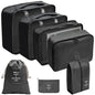 7/8/9/10 Pcs Set Suitcase Packing Cubes Travel Organizer Storage Bags