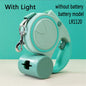 Retractable Dog Leash with Led Lights and Garbage Bag Storage