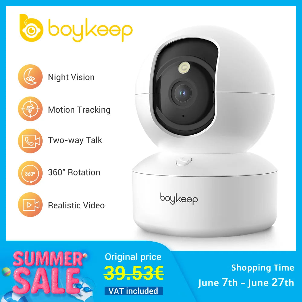 Pet Camera with Phone App ( 360° Pan & Tilt, 2-Way Audio, Night Vision)