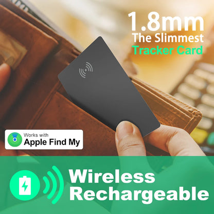 Wallet  Ultra-Thin Tracking Card (GPS Smart-Tag with Wireless Charging)