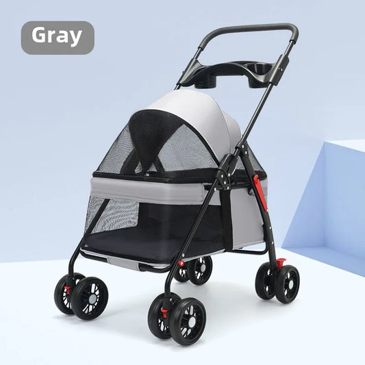 Pet Stroller  ( Light and Foldable - Suitable  For Outdoor Travel )