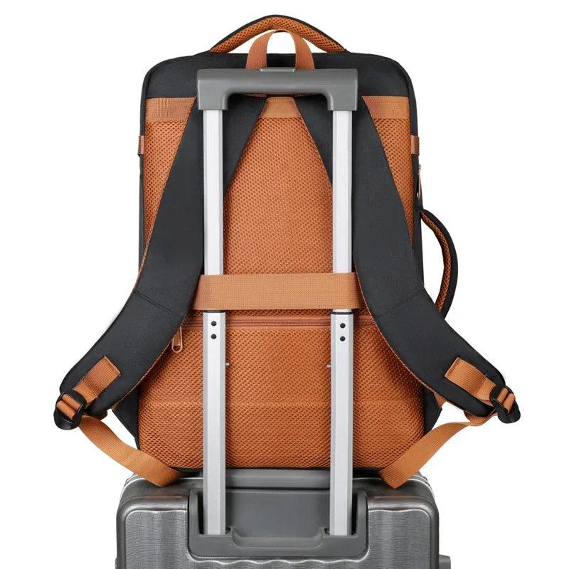 Smart Travel Backpack with Luggage Strap
