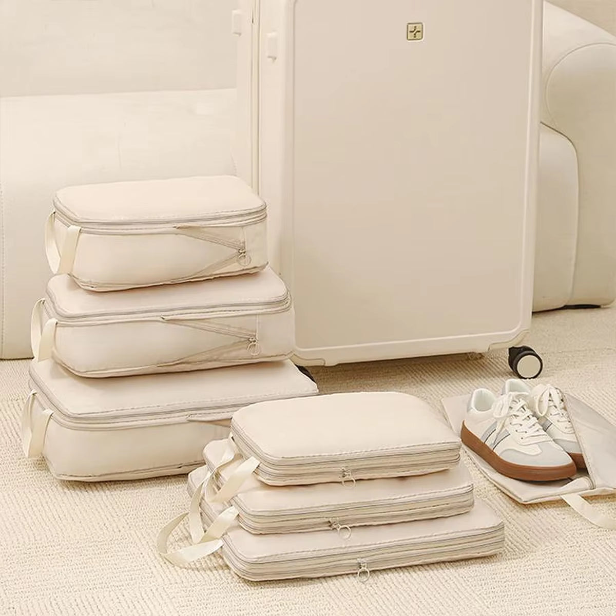 4Pcs/Set Compression Travel Pouch (Luggage Organizer)