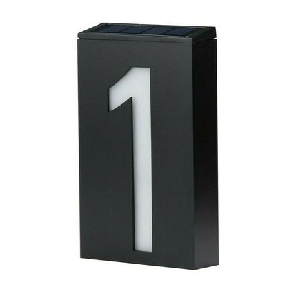 House Number Solar Powered Doorplate 