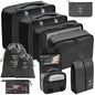 7/8/9/10 Pcs Set Suitcase Packing Cubes Travel Organizer Storage Bags